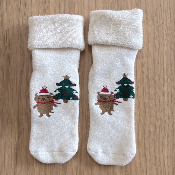 H&M, Christmas 3-pack terry socks, size 6-7.5 - Picture 5 of 8